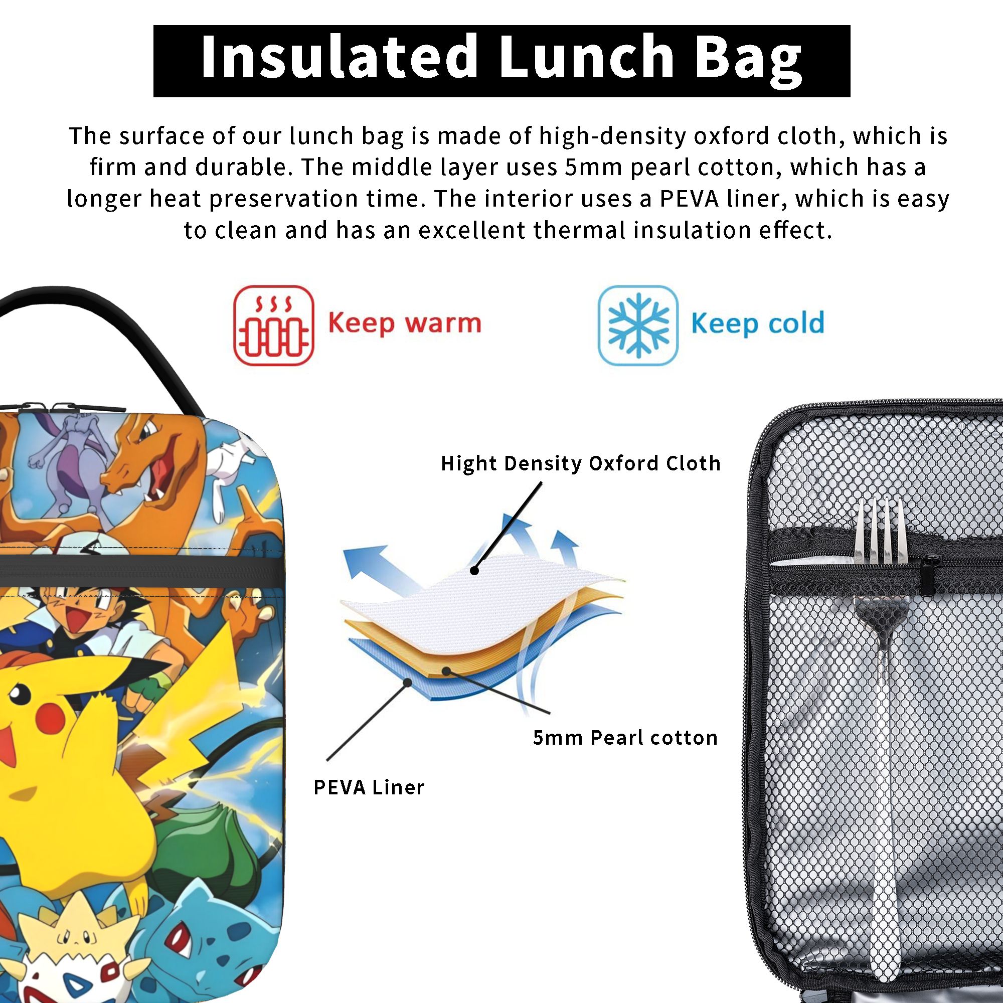 Cute Cartoon Manga Poke-Mon In - Tote Bag Sublimation 评论和价格