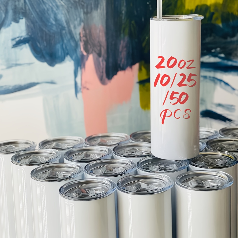 50/25/10 Pack Sublimation Tumb - Tumbler 20Oz White 评论和价格