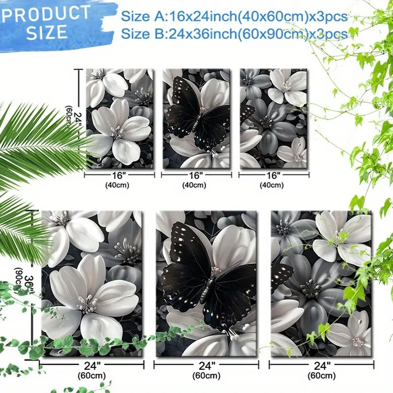 Framed Set of 3 Canvas Wall Ar - Canvas Wrap Ready 评论和价格