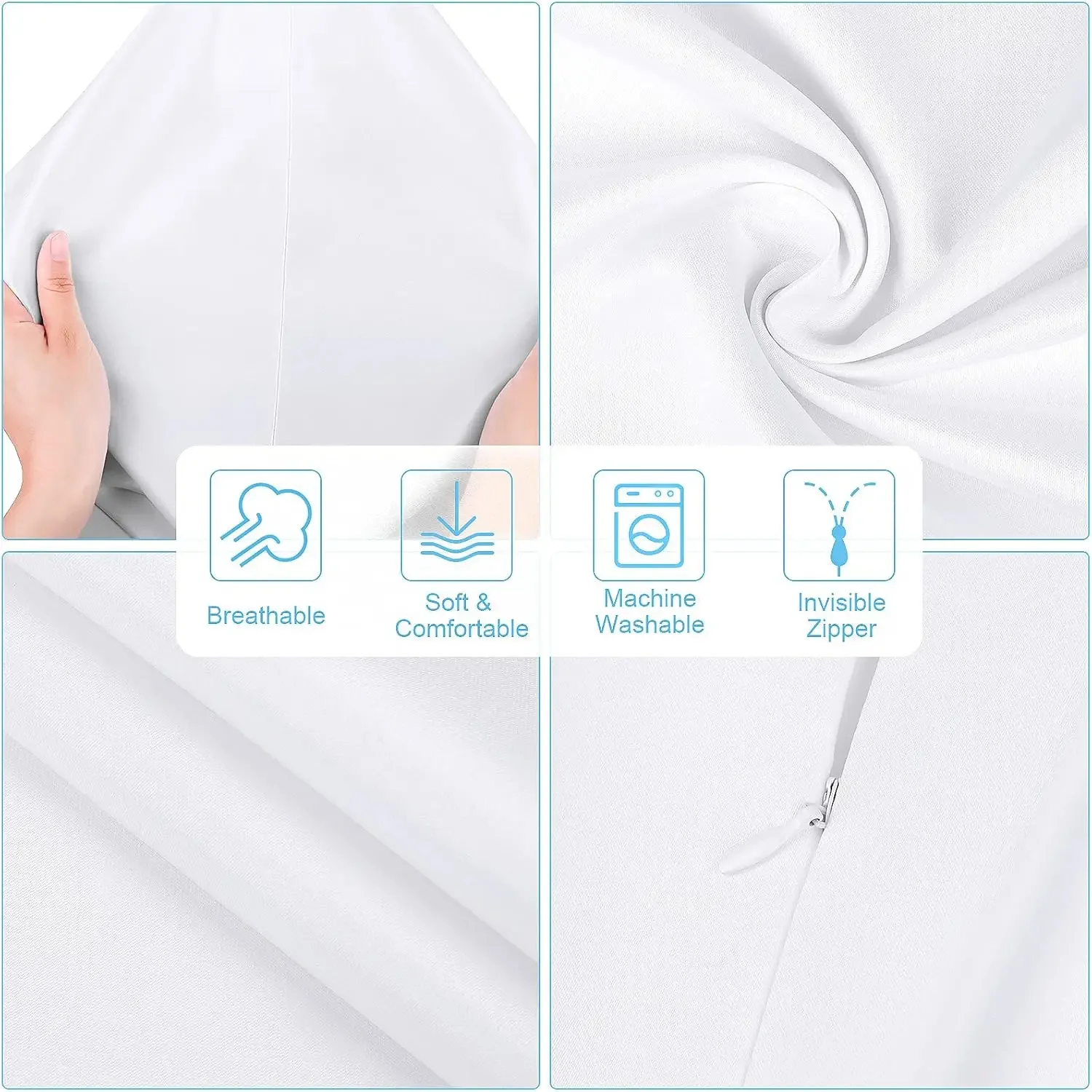 4-Pack White Polyester Peach S - Pillow Cover Sublimation 评论和价格