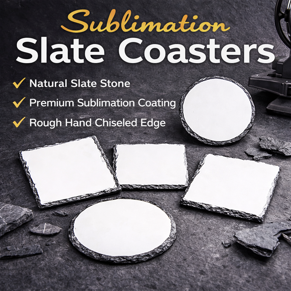 Round Sublimation Slate Coaste - Coaster Sublimation Blank 评论和价格