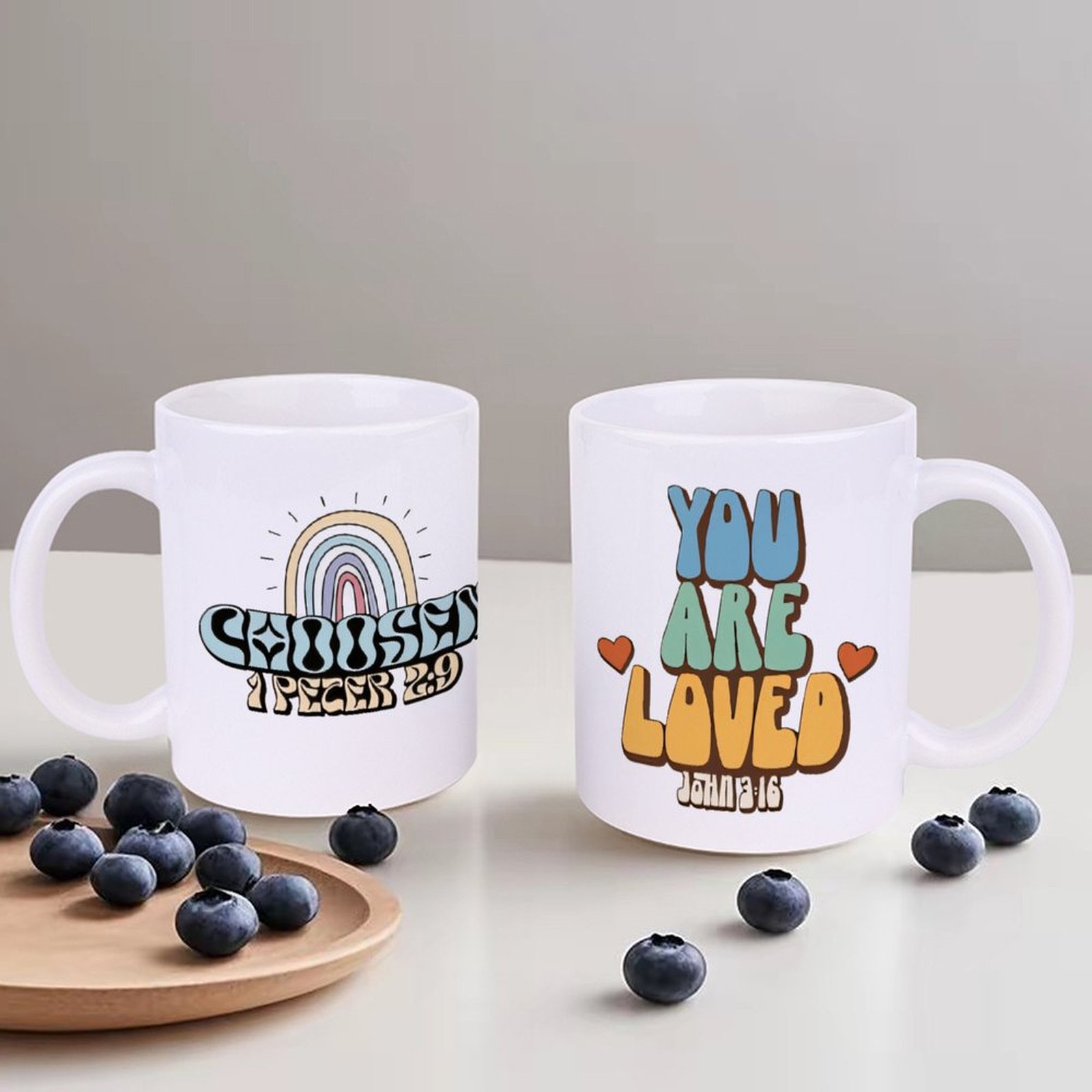A Rainbow And A Rainbow With T - Sublimation Mug White 评论和价格