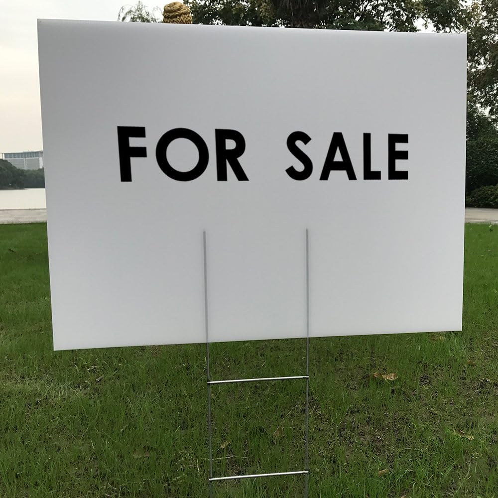 6 Pack 24x18 White Blank Lawn  - Yard Sign Blank 评论和价格