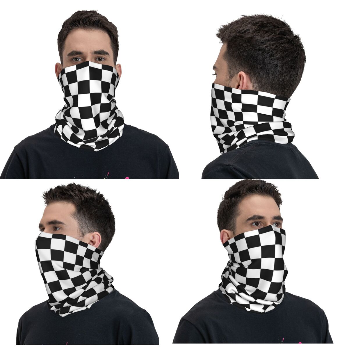 Black And White Checkered Band - Bandana Blank White 评论和价格