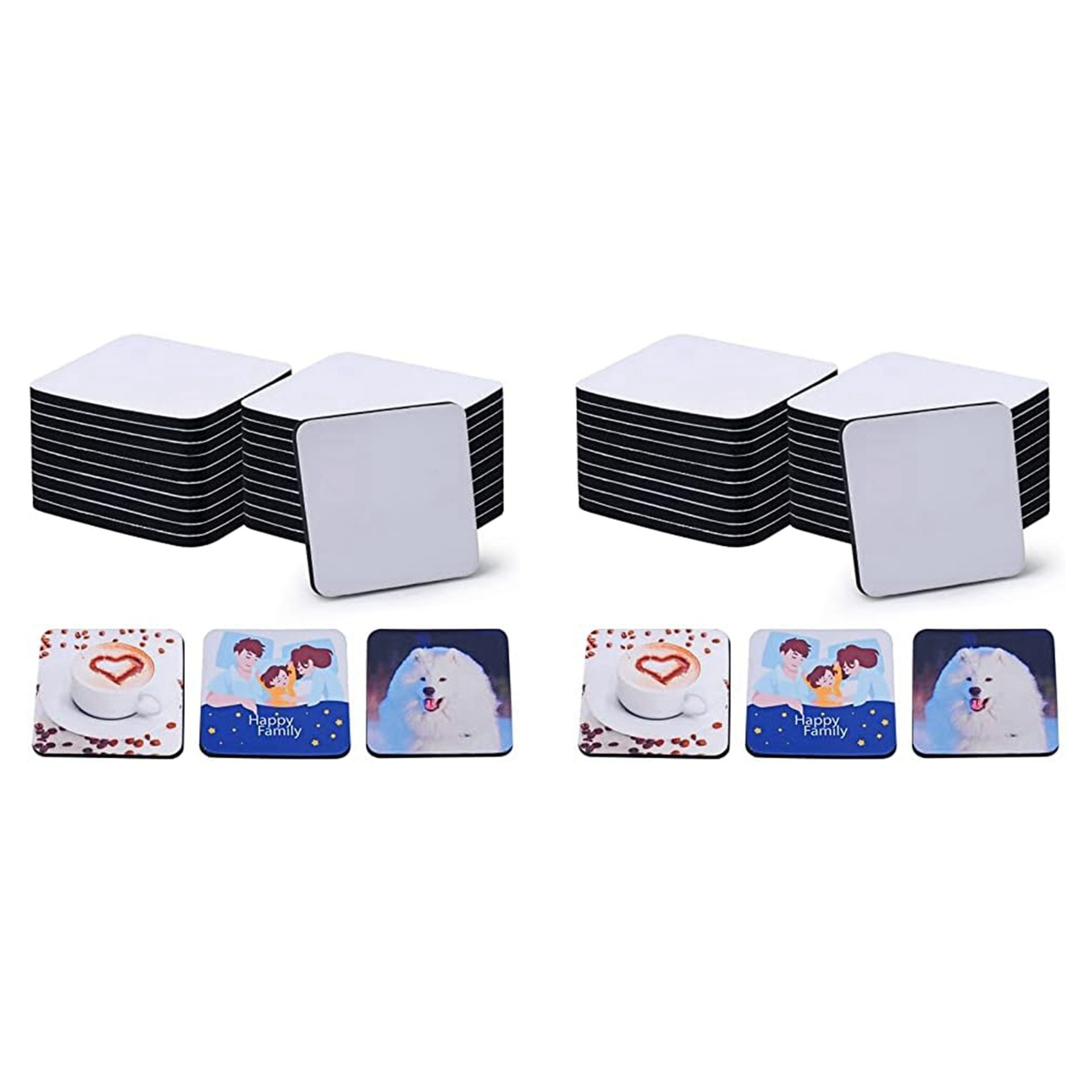 【LAST CHANCE】40PCS Square Subl - Coaster Sublimation Blank 评论和价格