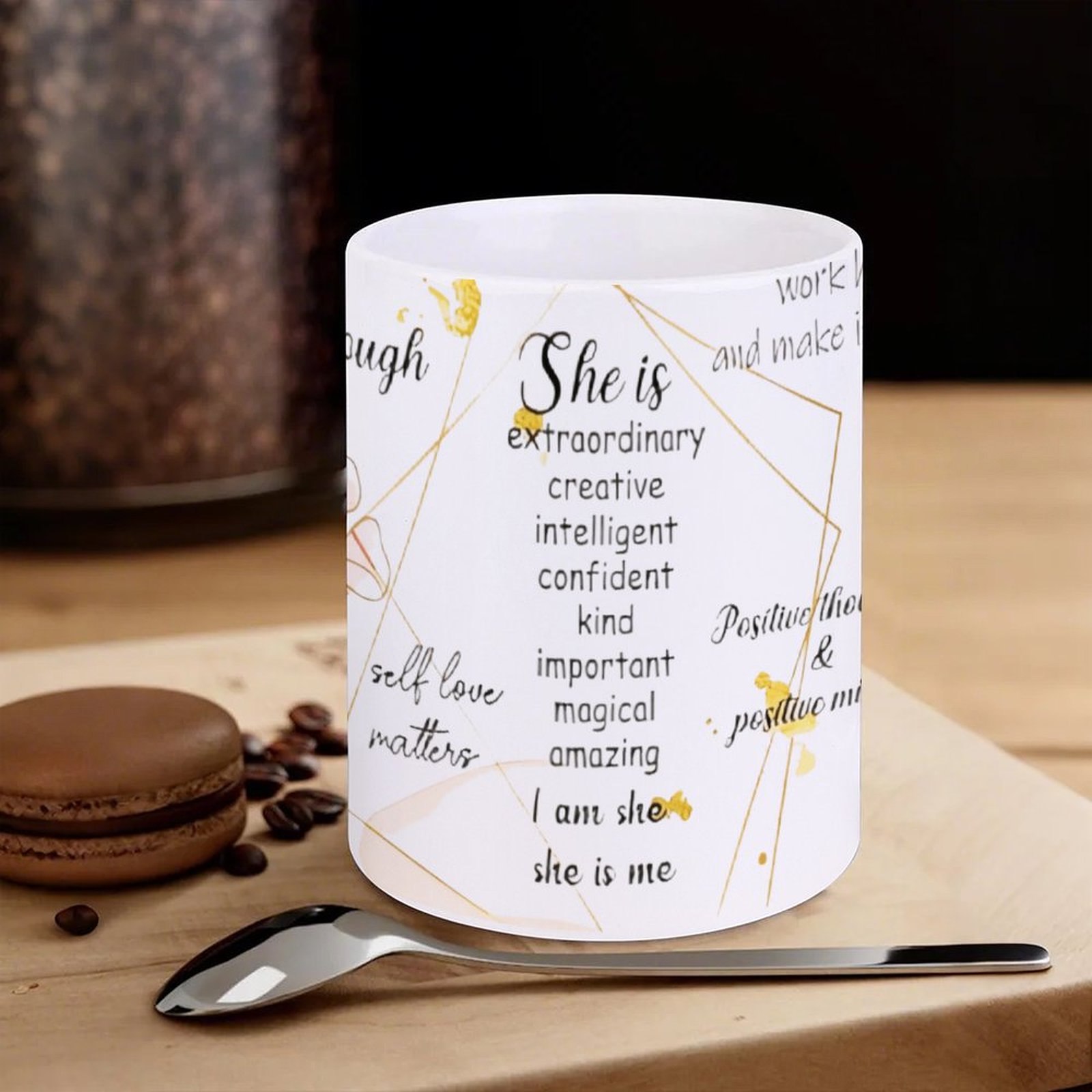 A Poster With A Quote About Sh - Sublimation Mug White 评论和价格