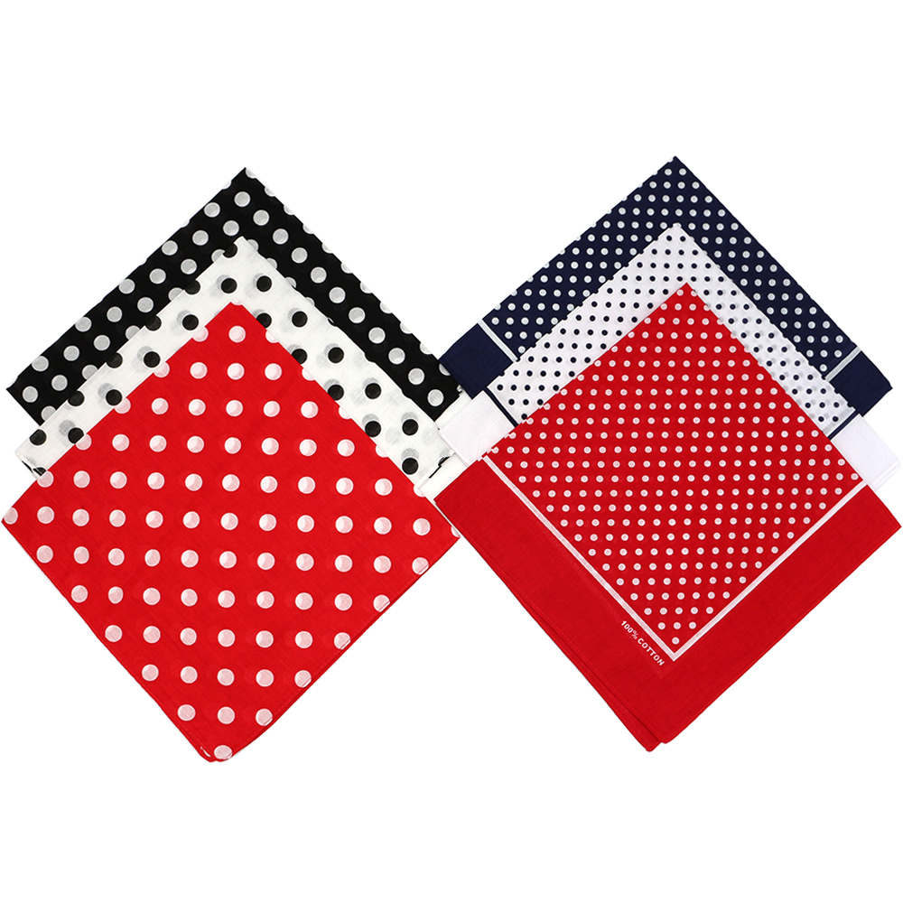 Basic Red/White/Black/Navy Dot - Bandana Blank White 评论和价格