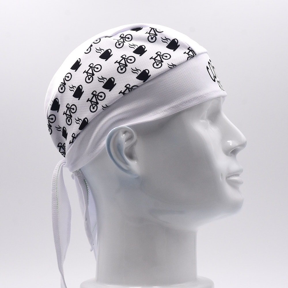Classic Men White Cycling Cap  - Bandana Blank White 评论和价格