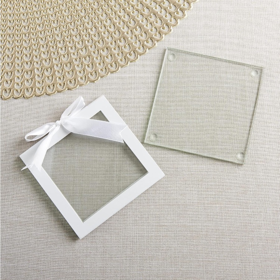 Clear Glass Drink Coasters Set - Coaster Sublimation Blank 评论和价格
